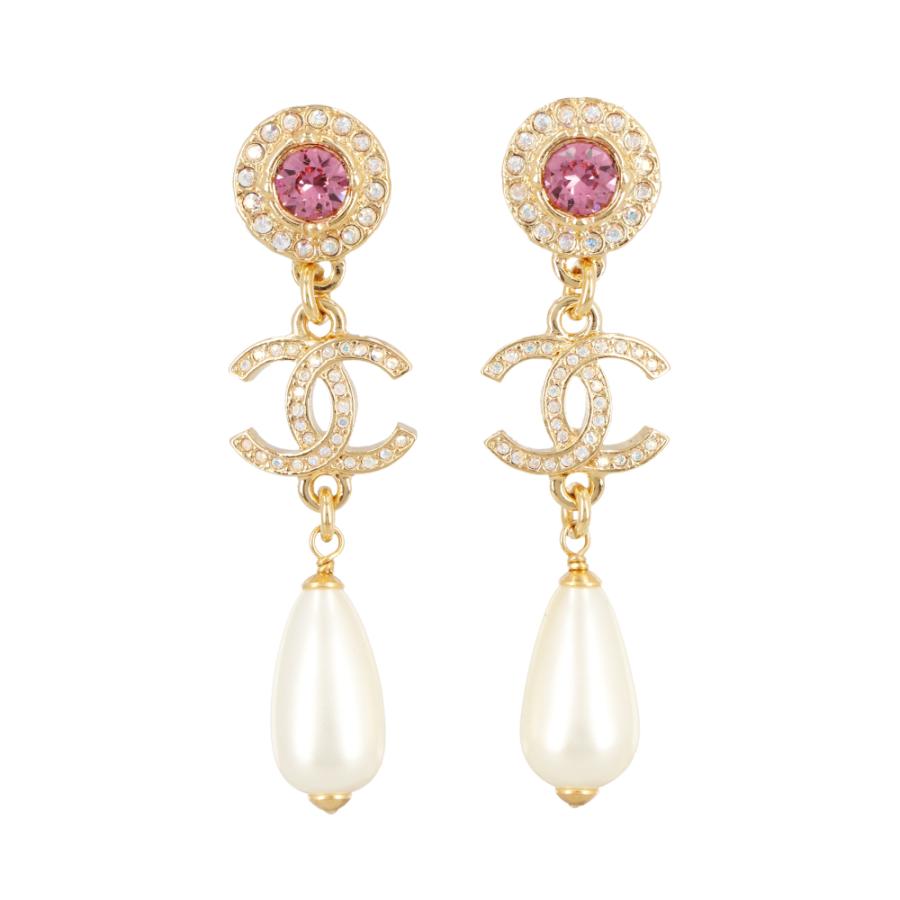 シャネル CHANEL アクセサリー ピンク パール ピアス 新品 : 9cha07  