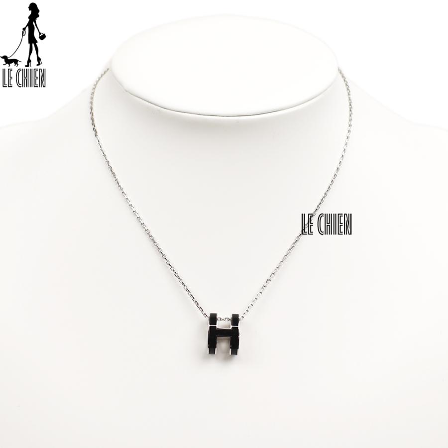 HERMES エルメス ネックレス ポップアッシュ ブラック シルバー 新品 