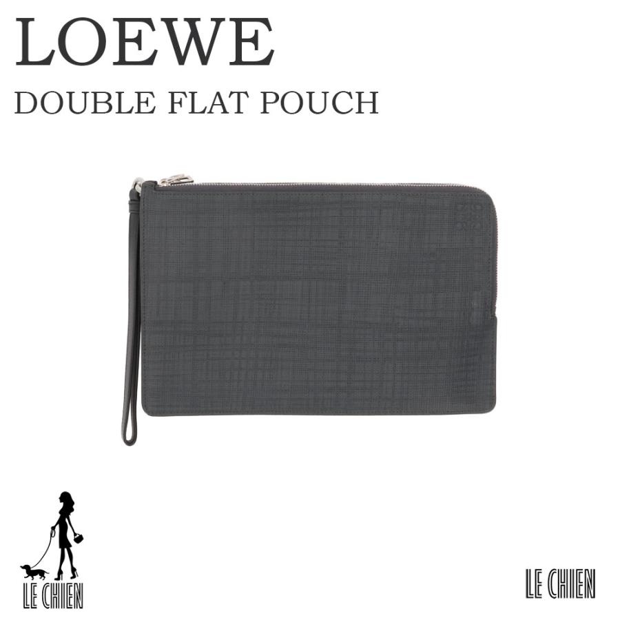 高級品市場 プレゼント 誕生日 メンズ テクスチャードカーフ クラッチバッグ 12 ダークグレイ Grey Dark 101 M81 ダブルフラットポーチ Pouch Flat Double ロエベ 新品 Loewe クラッチ サプライズ ギフト バッグ Www Affaires Sociales Gouv Cg