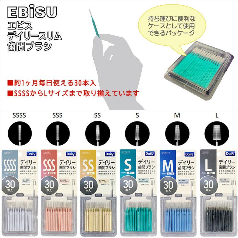 EBiSU（エビス） 在庫限り 歯間ブラシ デイリースリム 歯間ブラシ 収納