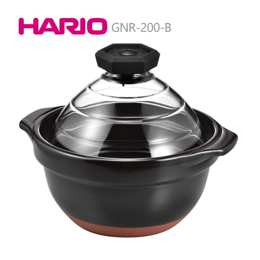 HARIO（ハリオ） 炊飯鍋 炊飯器 ご飯鍋 2合 ごはん鍋 土鍋 フタが