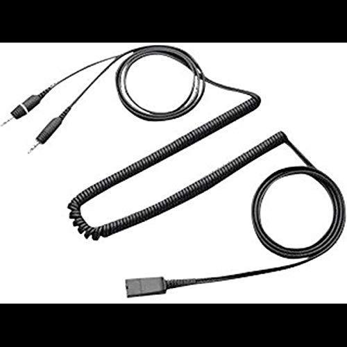 Plantronics Quick Disconnect cable to dual 3.5mm telephony cable Black