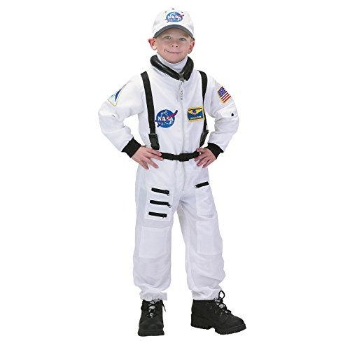 史上最も激安 Aeromax AASW-M Boys Deluxe White Nasa Junior Astronaut Suit Costume - Medium その他のコスプレ衣装