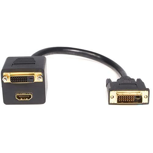 StarTech.com 30cm DVI-D - DVI-D & HDMI分配スプリッターケーブル オス/メス DVISPL1DH