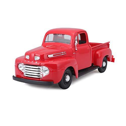 Maisto 1:25 Scale 1948 Ford F-1 Pickup Diecast Truck Vehicle%カンマ% Colors May Vary [Red/Grey] by Maisto