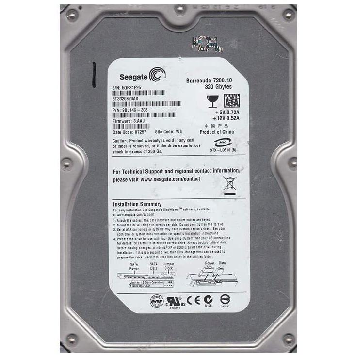 お得，人気 Seagate Barracuda 7200.10 320 GB SATA 16 MB キャッシュ