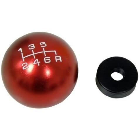 直販特価 10x1.25mm Thread 6 speed JDM Round Ball Shift Knob in Red Billet Aluminum for 03-08 2003-2008 Nissan 350Z Fairlady Z