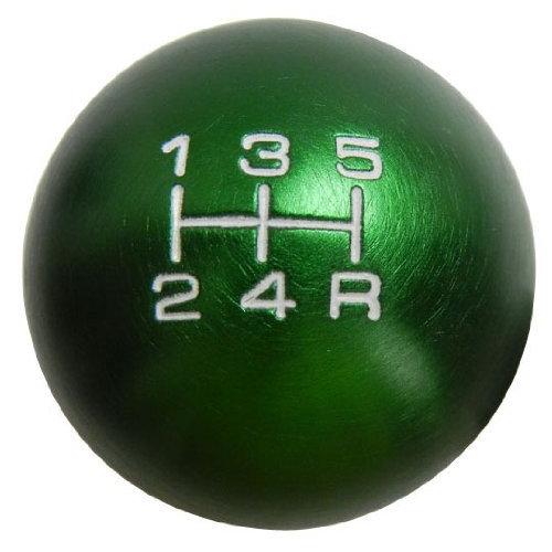 10x1.25mm Thread 5 speed Round Ball Type-R Shift Knob in Green Billet Aluminum for Nissan Altima Maxima Sentra Primera 200SX SER 240SX S13 S14 S1