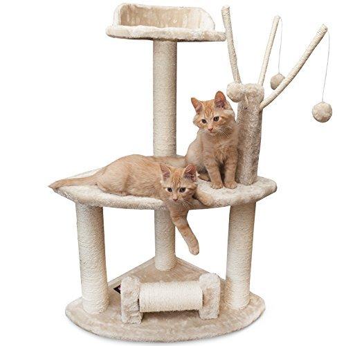 Majestic Pet Products 36 inch Beige Casita Cat Furniture Condo House Scratcher Multi Level Pet Activity Tree by Majestic Pet