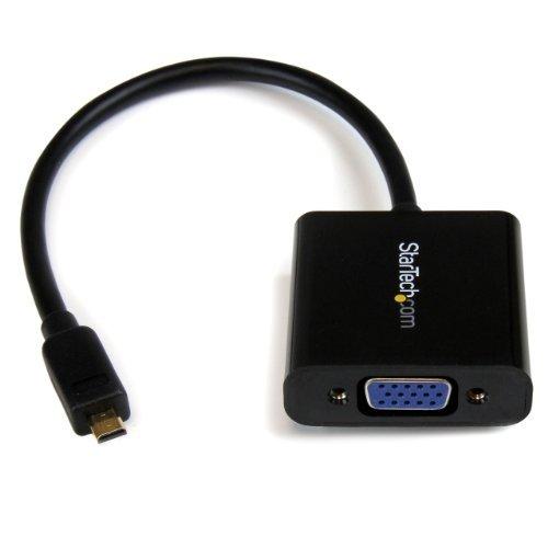 StarTech.com Micro HDMI - VGA変換アダプタ (スマートフォン/ Ultrabook/ タブレット対応) 1920x1080/1080p ブラック MCHD2VGAE2