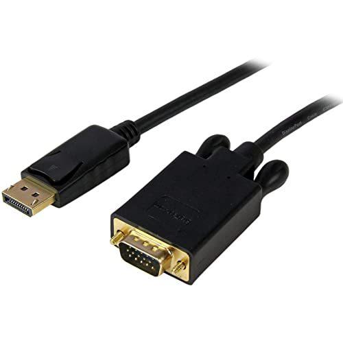 大阪 StarTech.com DisplayPort - VGA 変換アダプタケーブル 3m DP(オス) - D-Sub15ピン(オス) 1920x1200 ブラック DP2VGAMM10B