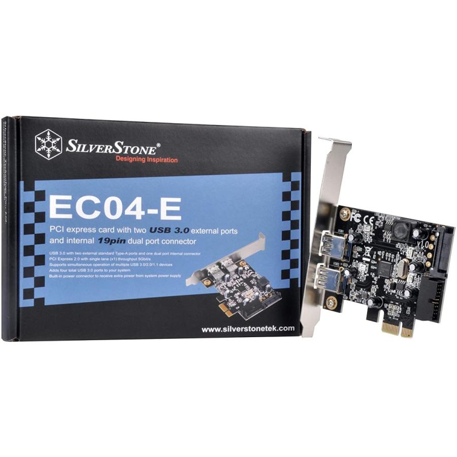 今日の超目玉 2つのUSB 3.0外部ポートと内部19ピンデュアルポートコネクタを備えたSilverstone Tek PCI Expressカード（EC04-E）