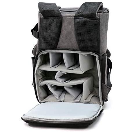 EIRMAI カメラバックパック キャンバスバッグ 写真撮影用バックパック 撥水性 デジタル一眼レフカメラバッグ レインカバー付き ミラーレスカメラ ビデオカ EIRMAI カメラバックパック キャンバスバッグ 写真撮影用バックパック 撥水性 デジタル一眼レフカメラバッグ レインカバー付き ミラーレスカメラ