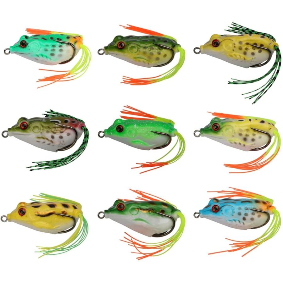 売れ筋ランキングも掲載中 蛙 雷魚 フロッグ ルアー カエル ソフトルアー ルアーセット 9個入り フロッグルアー ゴチュール Goture 釣り餌 釣り用 淡水 海水 バス釣り 疑似餌 釣り竿セット Michiganestateplanning Com