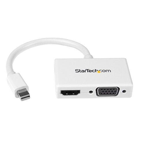StarTech.com Mini DisplayPort接続トラベルA/Vアダプタ 2イン1 ミニディスプレイポートMini DP - VGA/ HDMIアダプタ ホワイト MDP2HDVGAW