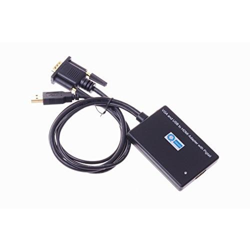 SMAKN 1080P VGA - HDMI + USB オーディオ ビデオ ケーブル アダプター コンバーター ノートパソコン PC DVD HD TV
