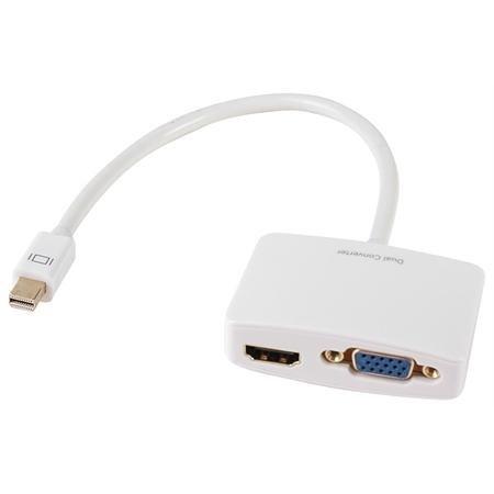 Mini DisplayPort to VGA、HDMIビデオadapter-2pack