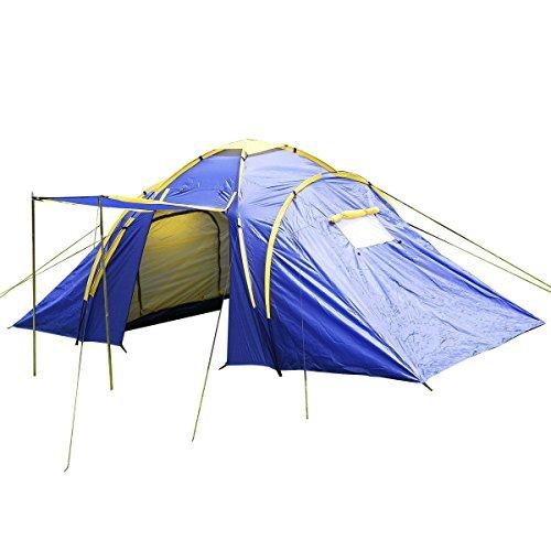 4-5 Person/Man Waterproof Camp 2+1 Room Hiking Camping Tunnel Family Tent