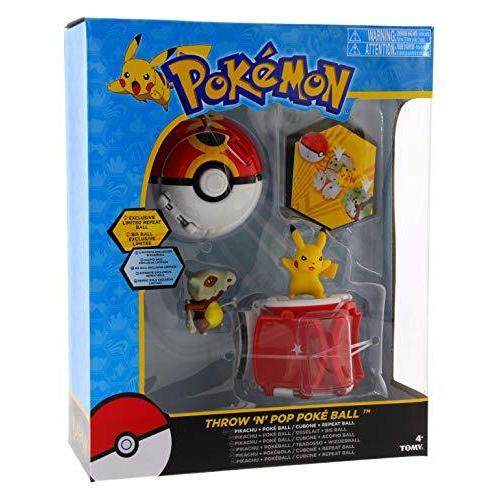 人気の販促アイテム Pokemon Throw ´n´ Pop Pokeball Pikachu & Poke Ball / Cubone & Repeat Ball Figure Set