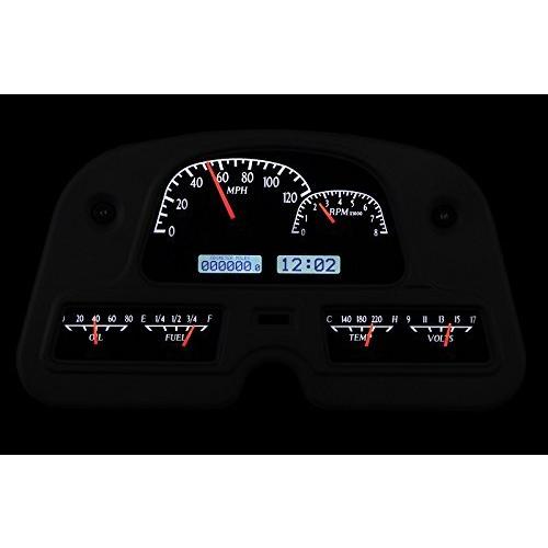 [即日発送] Dakota Digital VHX-62T-FJ-K-W Compatible with 1962-84 Toyota FJ40 Land Cruiser Analog Dash Gauge System Black Alloy White Backlighting 【YWU2825103552】(99249円)