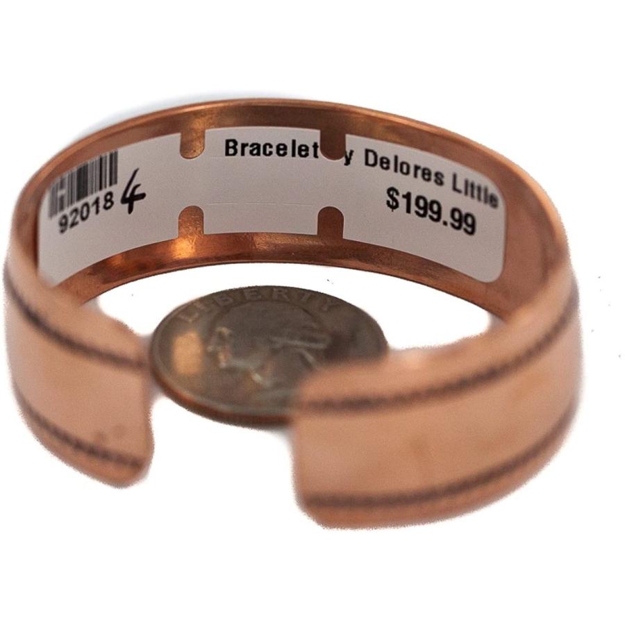 【値下げ・名盤】 $ 200小売タグハンドメイドAuthentic MazeシルバーMade by Delores Little Navajo Native 純粋な銅ブレスレット 【XUR8302325823】(29167円)