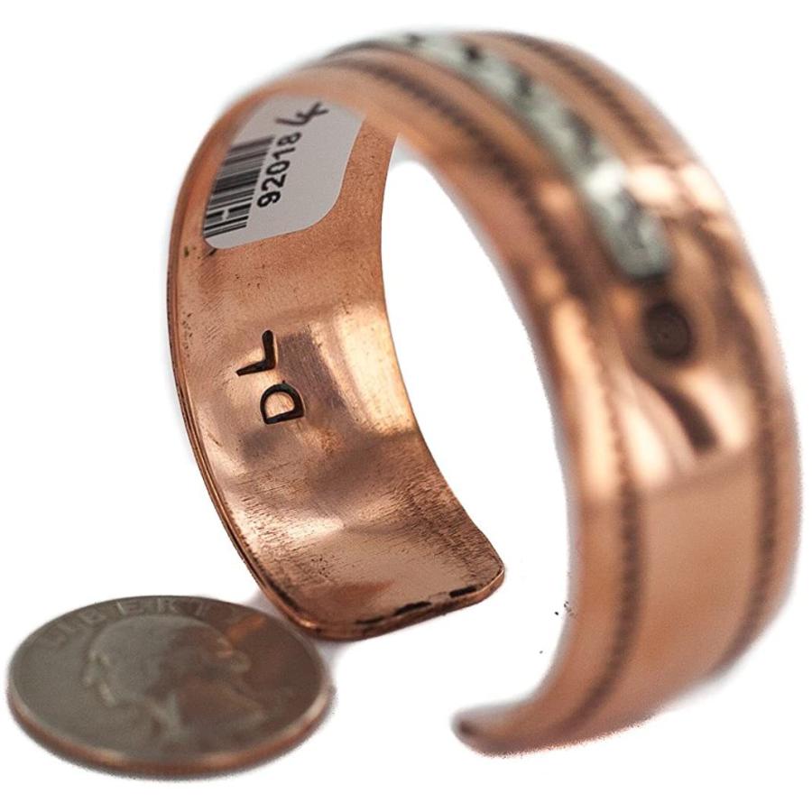 【値下げ・名盤】 $ 200小売タグハンドメイドAuthentic MazeシルバーMade by Delores Little Navajo Native 純粋な銅ブレスレット 【XUR8302325823】(29167円)