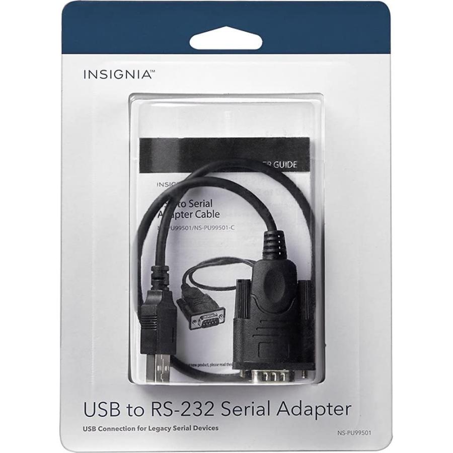 最も  Insignia 1.3フィート USBからRS-232 (DB9) PDA/シリアルアダプターケーブル、モデル:NS-PU99501、ブラック