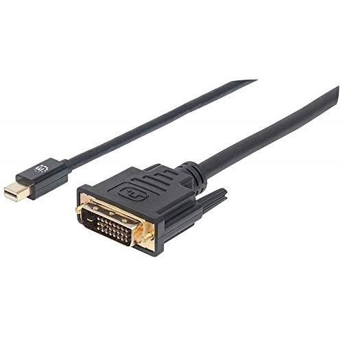 Manhattan Mini DisplayPort 1.2A - DVI ケーブル ミニ ディスプレイポート 1.2A (オス) - DVI-D 24+1m 1.8m ブラック 152150