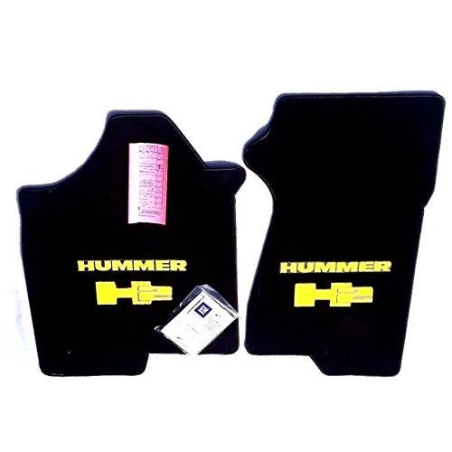 ハマーh2フロントカーペットフロアマット???ブラックvelourtex- GM公式h2イエローロゴby Lloyd Mats Fits 2003???07