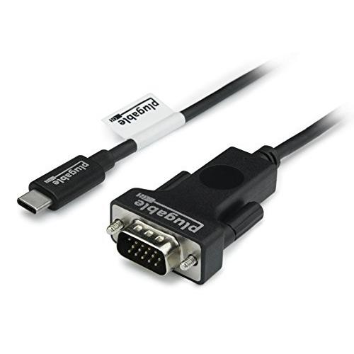 Plugable USB-C - VGA 変換アダプターケーブル 1.8m 1920x1200 60Hz までに対応 Thunderbolt 3 対応システム、MacBook Pro、Windows、Chromebook、iPad Pro