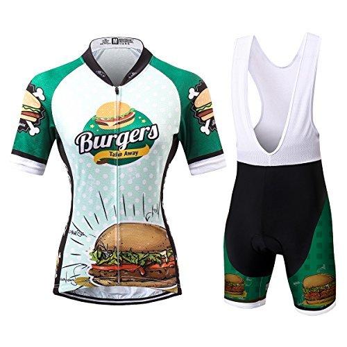 Thriller Rider Sports サイクルジャージ レディス 女性自転車運動服装半袖やショートパンツ セット - 組み合わせ Burgers