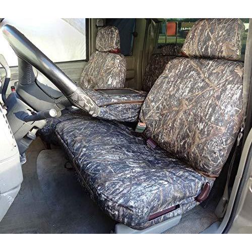 Durafit Seat Covers 1995-2000 Chevy Silverado%カンマ% Tahoe GMC Sierra フロント 60/40 スプリットシート オープンセンターコンソール付き コンシール迷彩