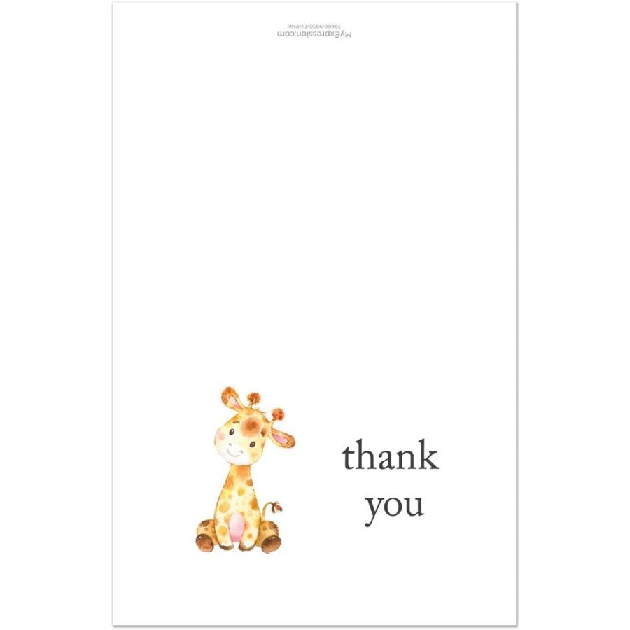 50?CntピンクGiraffe Baby Shower Thank Youと封筒｜eastriver｜03