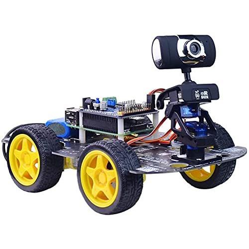xiaor Geek DsワイヤレスWiFiスマートロボット車ロボットキットRaspberry Pi、リモート制御HDカメラ8?G SDカード教育玩具によって制御iOS Android App PCソ