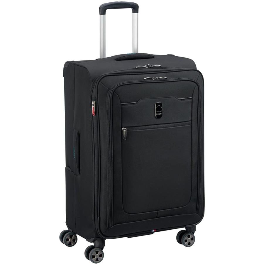 DELSEY Paris Hyperglide Softside Expandable Luggage with Spinner Wheels, Black, Checked-Medium 25 Inch｜eastriver｜06