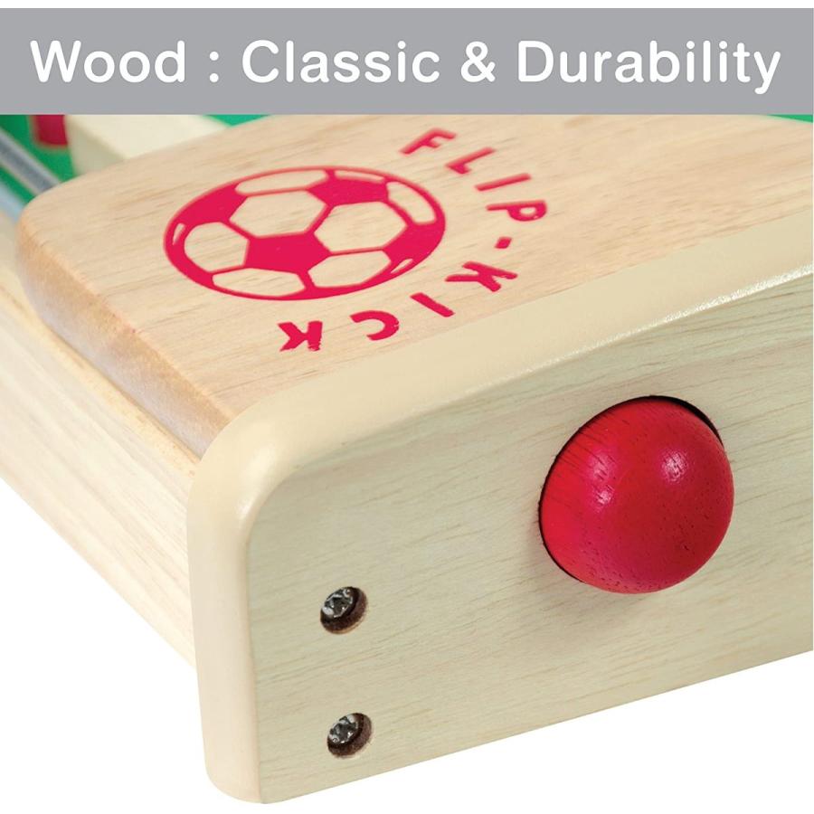 Flipkick: 木製テーブルトップサッカー/サッカーピンボールゲーム 屋内ポータブルスポーツテーブルボード 子供や家族用 Flipkick 木製テーブルトップサッカー/サッカーピンボールゲーム 屋内ポータブルスポーツテーブルボード 子供や家族用