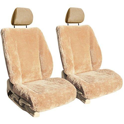 フロントシート：ShearComfortカスタムシープスキンシートカバー、BMW Z3 (1996-2002)標準ハイバックバケット用。 ブラウン S4289P1C19