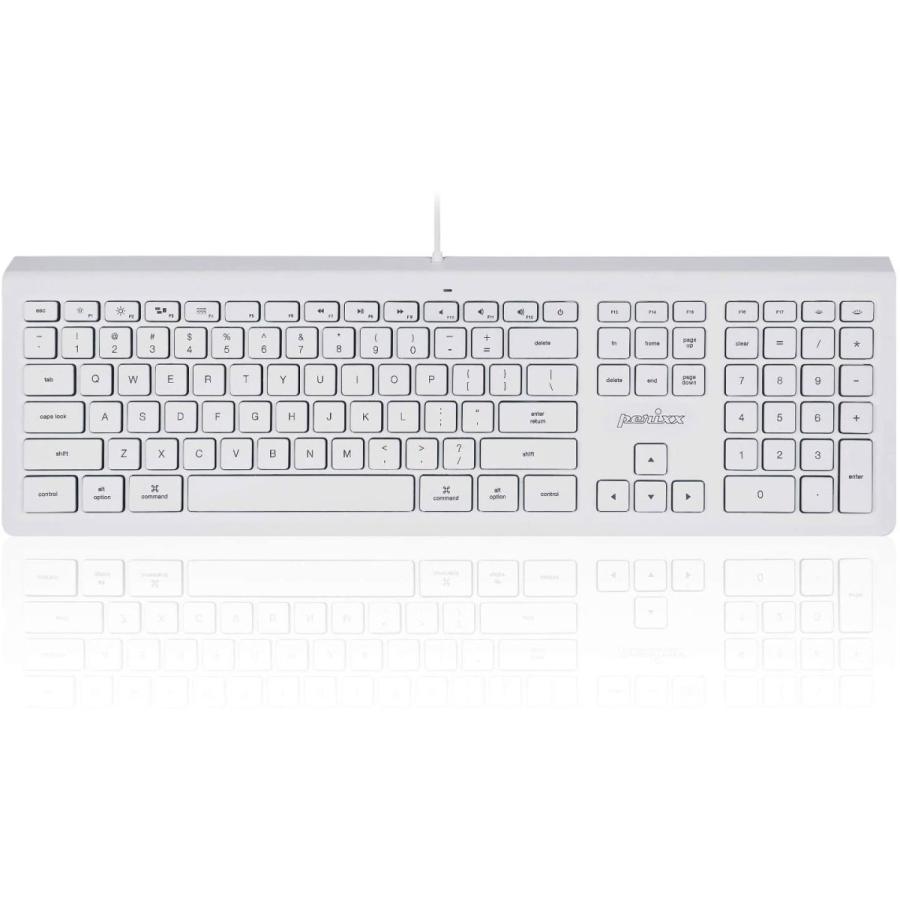 買いオンラインストア ぺリックス PERIBOARD-323 バックライトキーボード 有線 Mac/iOS対応 薄型 ホワイト LED付 スタンダードサイズ 【正規保証】 英語配列