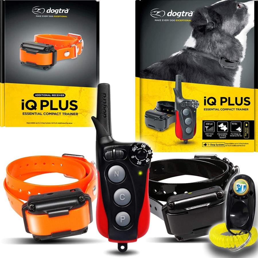 Dogtra IQ Plus+ 2-Dogs Remote Training System - 400 Yard Range, Waterproof, Rechargeable, Static, Vibration - Includes PetsTEK Dog Training｜eastriver｜03