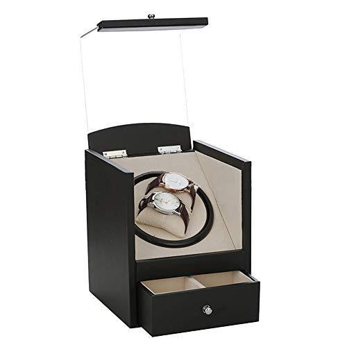 ダブル自動時計ワインダー 静かなまぶちモーターと時計引き出しストレージボックス(時計ワインダー)