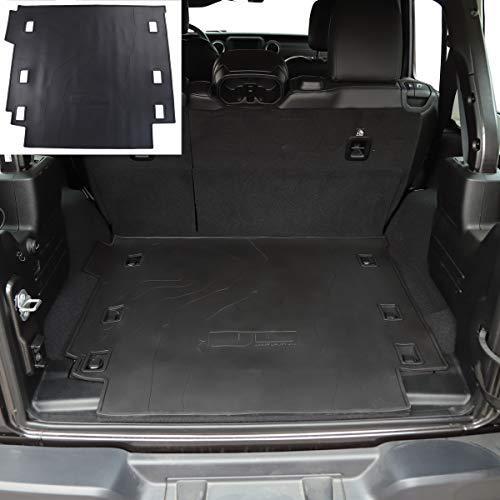 RT-TCZ カーゴトランクフロアマット 防水プロテクター ライナートレイマットパッド ジープラングラーJL 4ドア用 ブラックエッジ