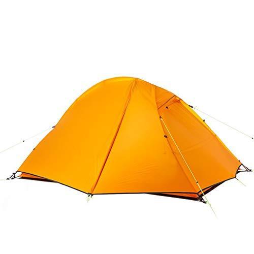 CHEXIAO Outdoor Single Riding Aluminum Pole Tent Silicone Fabric Rainproof Camping Single Tent Double (Size : M)