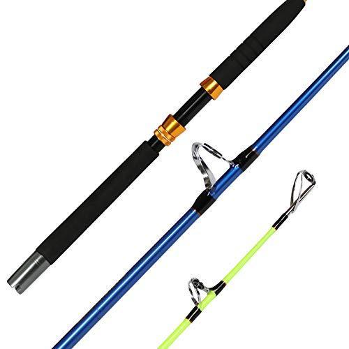 Fiblink 海水 オフショア エクストラヘビー 2ピース コンベンショナルボートフィッシングロッド (50-80ポンド 6フィート)