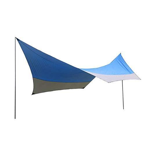 日本最大の Rain Hammock Waterproof Shelter Tarp Camping Portable Feet 16.4x16.4 Person 2-3 for Tent Fly Ropes Poles Stakes With Tent その他テント