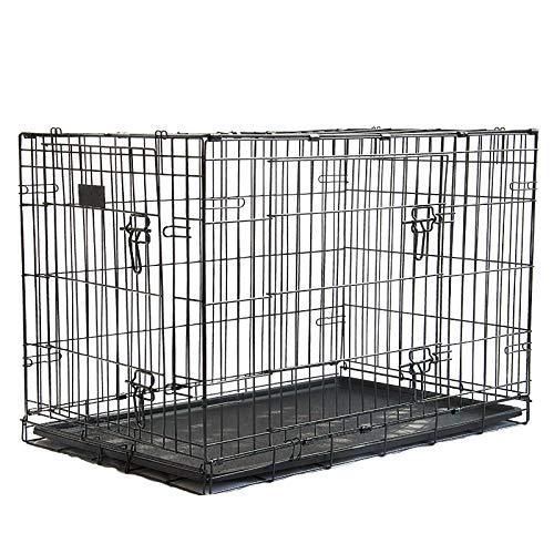 QIANRUIDA Pet Puppy Fence Folding Metal Playpen Dog Cages 36L×23W×25H(in)