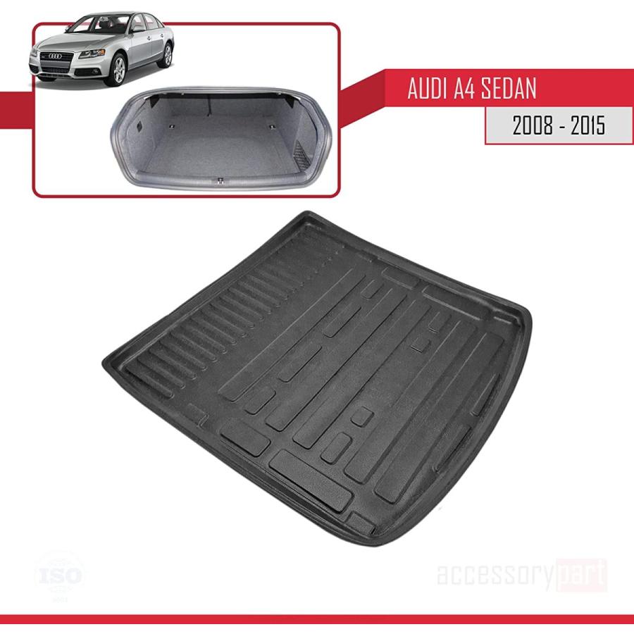 accessorypart Trunk Mats for Audi A4 B8 Sedan 2008-2015 Cargo Liner Black  激安売り