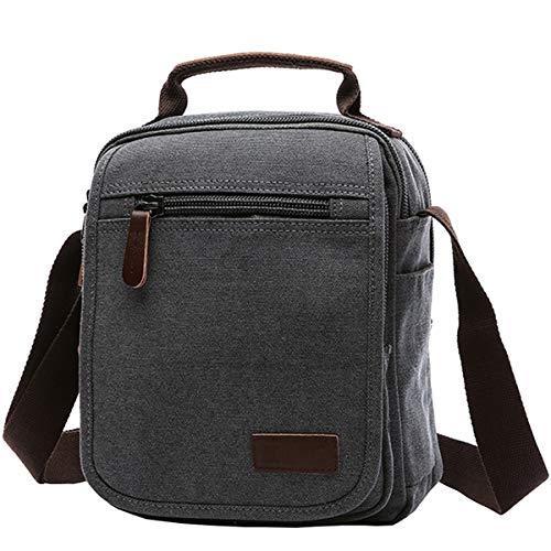 激安アウトレット 買取 El Fmly スモール キャンバス クロスボディ メッセンジャーバッグ メンズ レディース ショルダー スリングバッグ 旅行用 カラー グレー 純正最安価格 Www Superavila Com