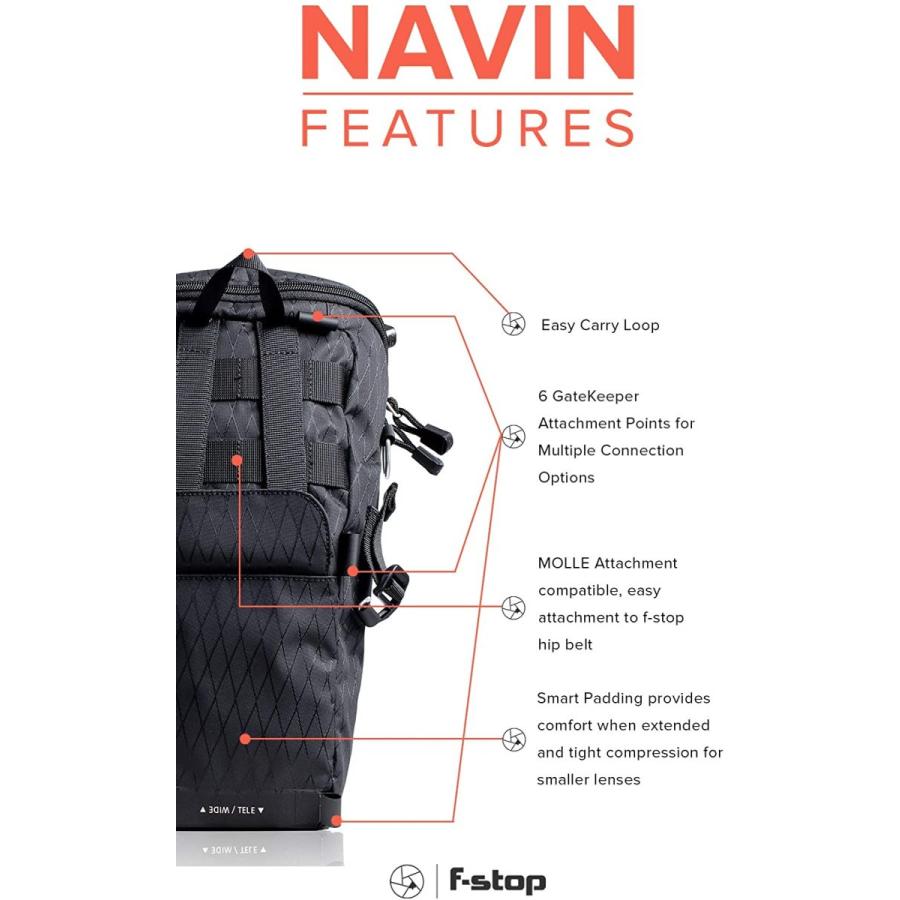 f-stop Navin 拡張可能カメラキャリーホルスター デジタル一眼レフ用 ミラーレス レンズ付き stop Navin 拡張可能カメラキャリーホルスター デジタル一眼レフ用 ミラーレス レンズ付き