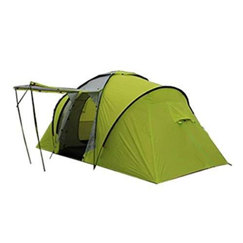 LIZHAIMING Outdoor Camping Two-Room One-Room Tent Family 4-6 People Thickened Rainproof and Windproof Team Camping Big Ten