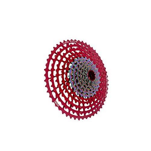 KCNC マウンテンE-バイク 自転車 カセット 12速 9-52T スラム XD Eagle XX1/XO1/GX 12s バイク用 最軽量わずか327g (レッド)